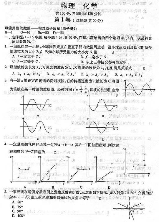 2016꽭˸߿Ծ𰸡ѧ