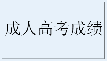 成人高考成绩